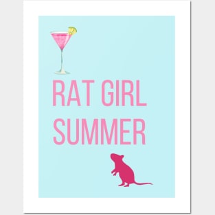 Rat Girl Summer Fun Design for Girlies living their best life Posters and Art